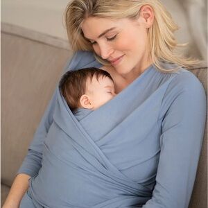 Seraphine Slate Blue Cotton ¾ Sleeve Skin to Skin Top - NWOT